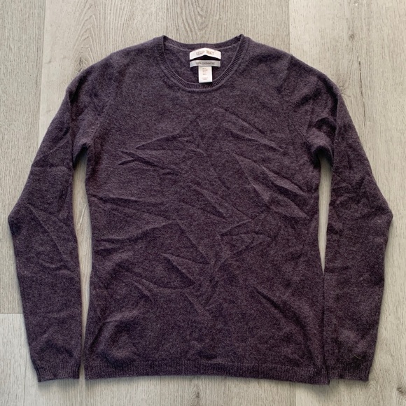 Ellen Tracy Women’s Purple Cashmere Wool Sweater size S soft luxury winter crew - Picture 1 of 8